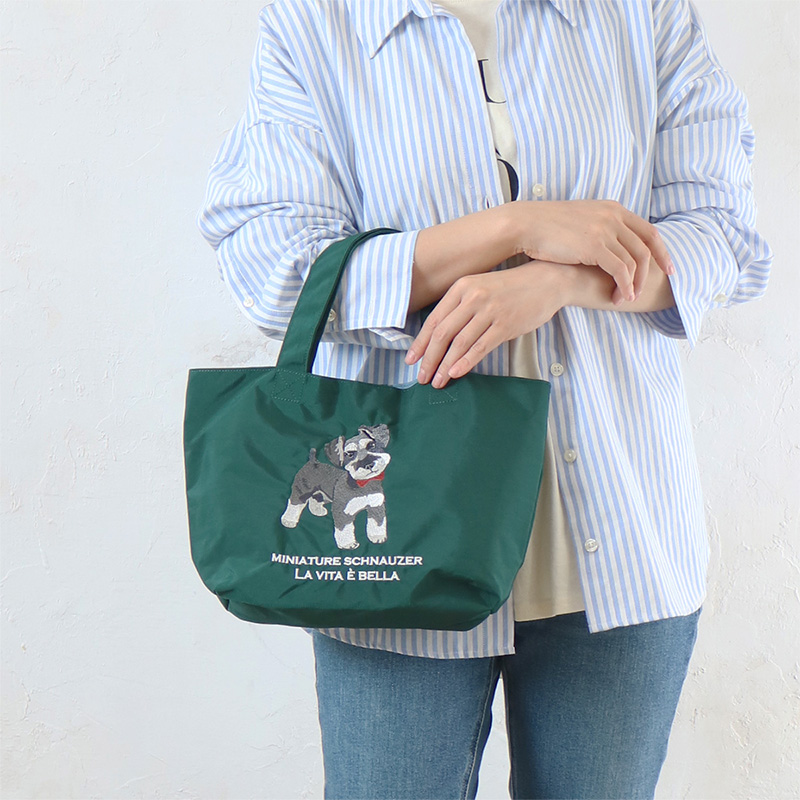 SOBIA  ニマル刺繍プチバッグ /シュナウザー